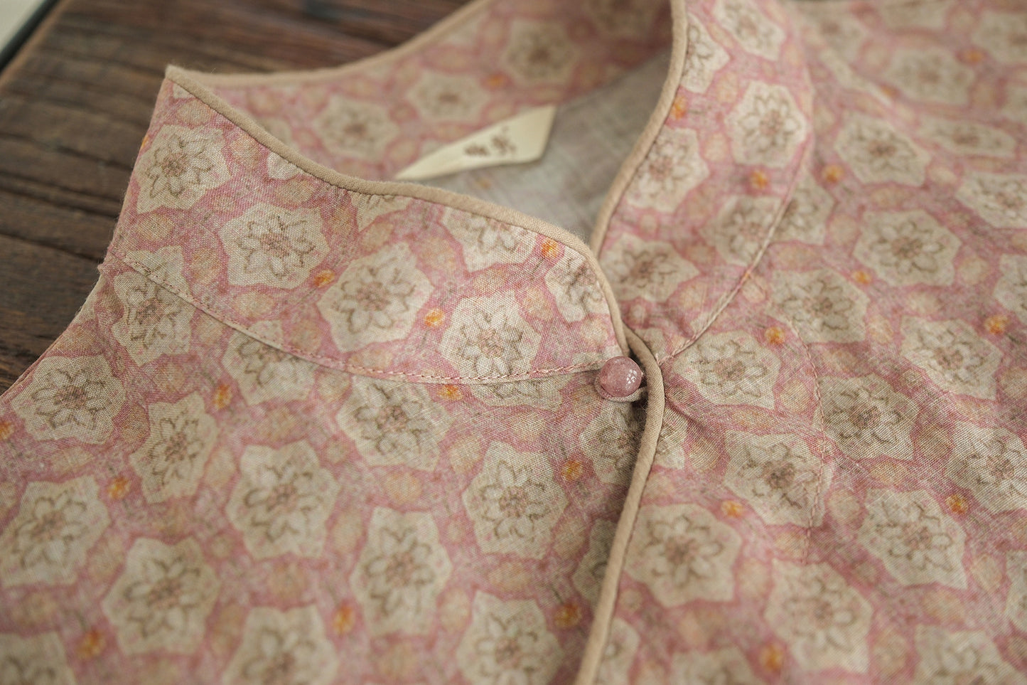 Dusty Pink Floral Cheongsam Qipao Top