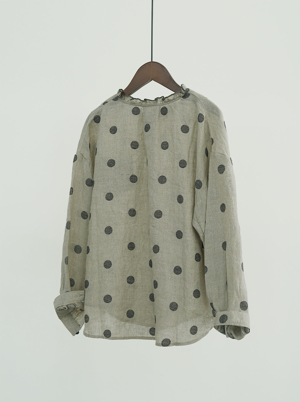 Polka Dot Print Button Shirt